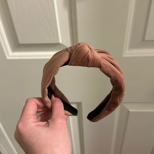 Universal Thread Pink Velvet Knotted Headband